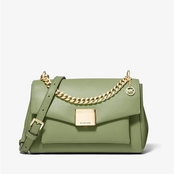 LIKE NEW MICHAEL KORS LITA MEDIUM LEATHER CROSSBODY BAG | TOP HANDLE | CROSSBODY - Picture 1 of 8